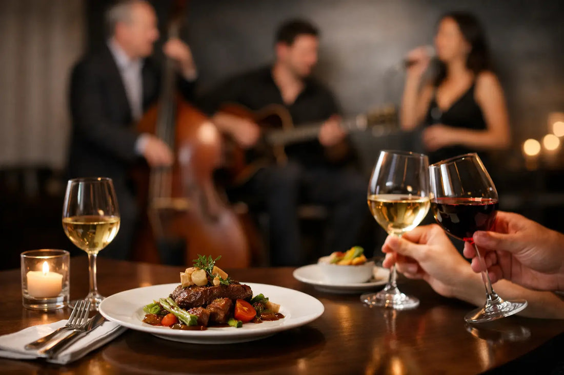 Experiencia gastronómica con música real