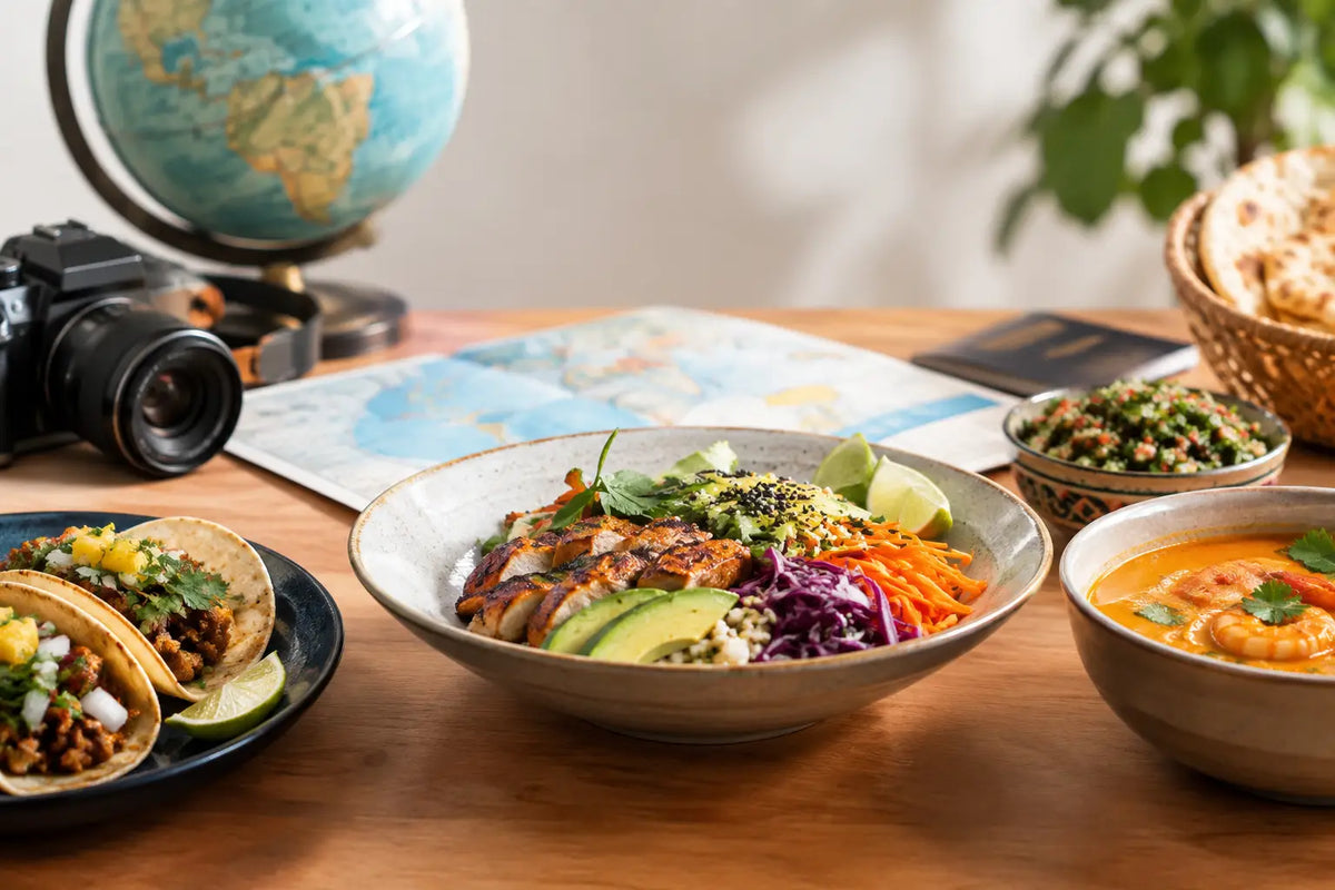 Cocina global que sabe a recuerdos de viaje